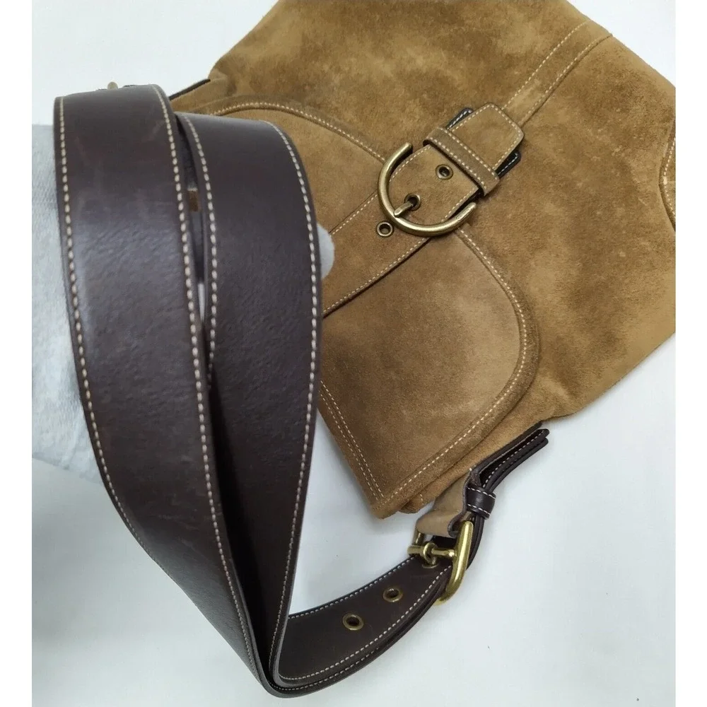 Coach brown suede